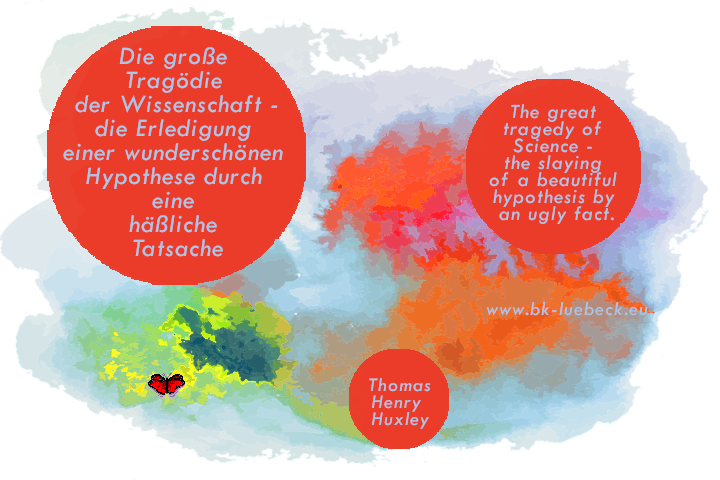 Zitat von Th.H. Huxley: Die große Tragödie der Wissenschaft - die Erledigung einer wunderschönen Hypothese durch eine häßliche Tatsache